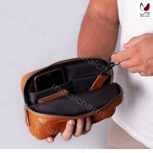 تولیدی کیف شارژر و هندزفری چرمی